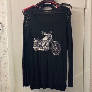 Rock & Republic Black Knit Sweater Top